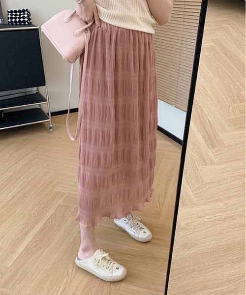 ダブルシフォンイレギュラースカート