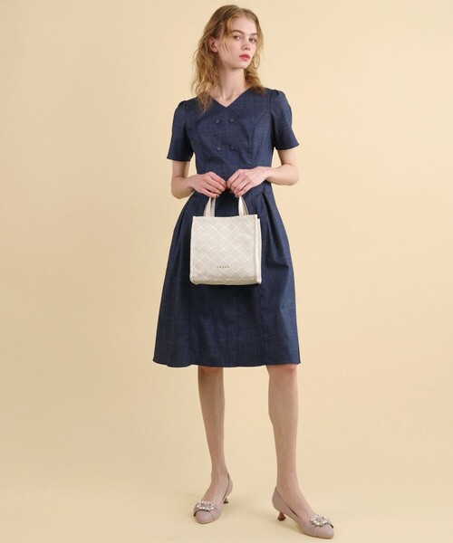 TOCCA（トッカ） ショルダーバッグ バッグ CHECKER CLOVER EMBROIDERY