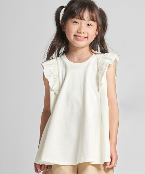 COMME CA ISM（コムサイズム） tシャツ フリルデザイン カットソー 
