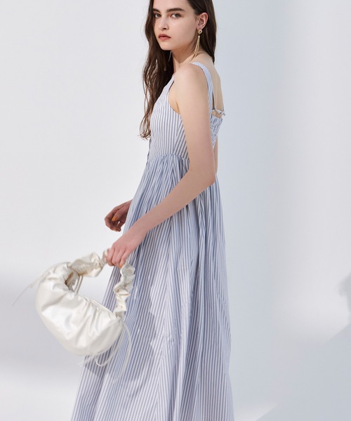 ワンピース eimy istoire デニムフレアミニワンピース(XS INDIGO): ONEPIECE