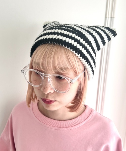 ビーニー/ニットキャップCSBL MNTN2 OLD SCHOOL☆ CAYLER & SONS SOLLON. ニット帽 ニットキャップ ネコ耳カギ編みニットビーニー