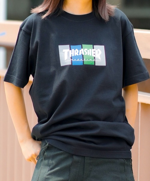 THRASHER（スラッシャー） tシャツ 4C BOX LOGO S/S T-SHIRTS