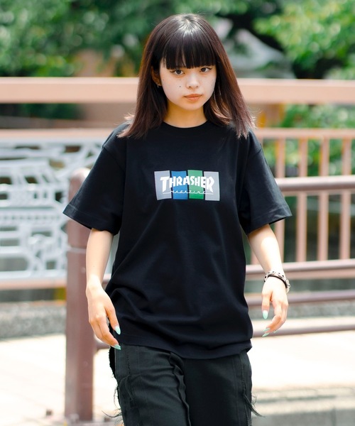 THRASHER（スラッシャー） tシャツ 4C BOX LOGO S/S T-SHIRTS