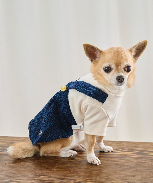 ROPE' PICNIC（ロペ ピクニック） 犬 服 「DOG」ツイードドッキング
