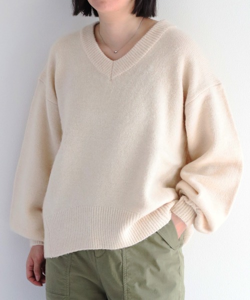 cepo ニット セーター マシュマロニットVネックプルオーバー  
