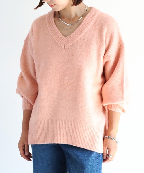 cepo（セポ） ニット セーター マシュマロニットVネックプルオーバー