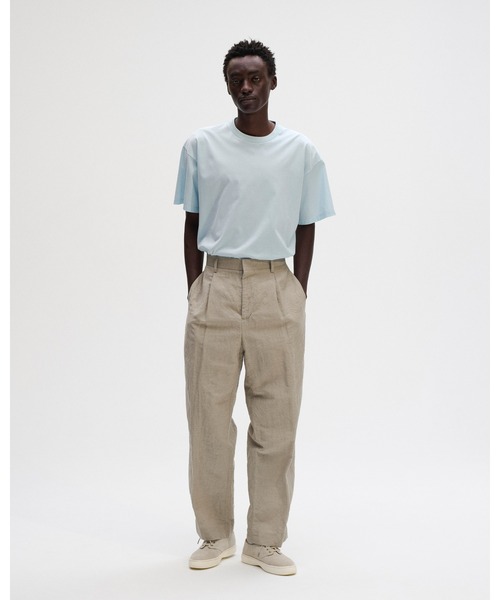 SOPHNET.（ソフネット） スラックス LINEN WOOL 1TUCK SLACKS メンズ