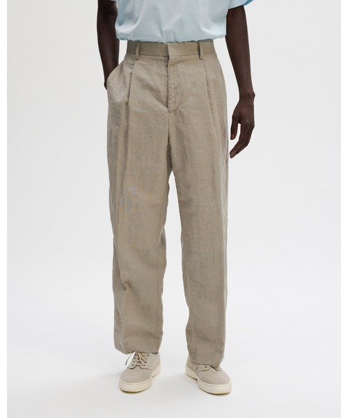 SOPHNET.（ソフネット） スラックス LINEN WOOL 1TUCK SLACKS メンズ