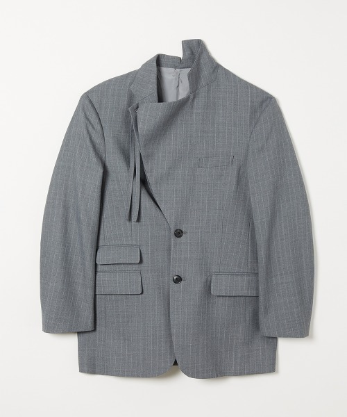 ジャケット テーラードジャケット 「soduk」standing collar jacket レディースの画像