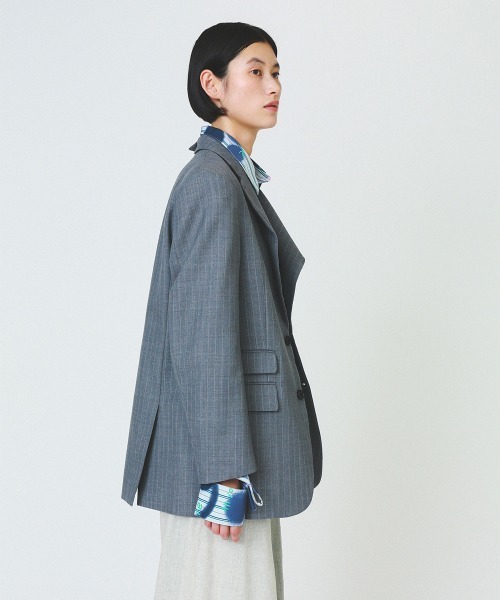 ジャケット テーラードジャケット 「soduk」standing collar jacket レディースの画像
