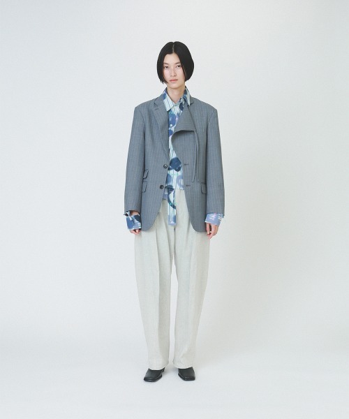 ジャケット テーラードジャケット 「soduk」standing collar jacket レディースの画像