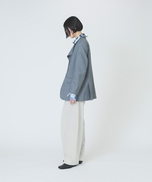 ジャケット テーラードジャケット 「soduk」standing collar jacket レディースの画像