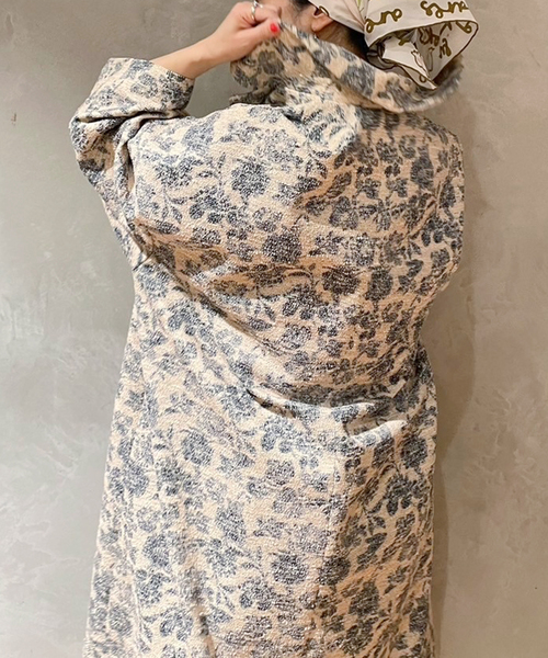 IENA LA BOUCLE コート アウター ボタニカルオーバースラン