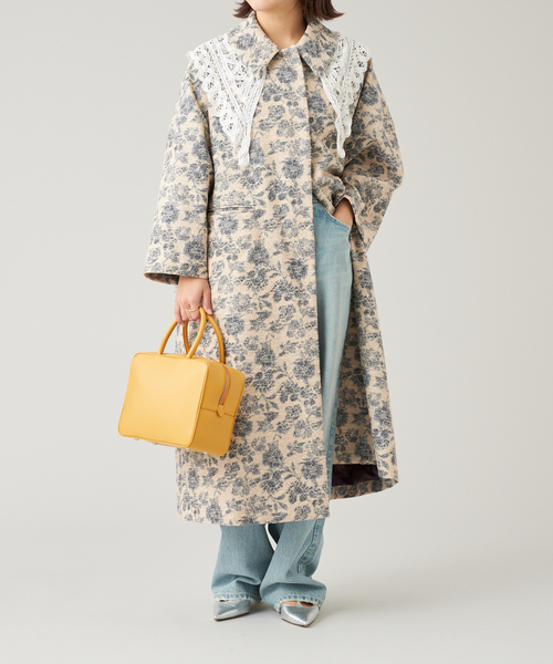 IENA LA BOUCLE コート アウター ボタニカルオーバースラン