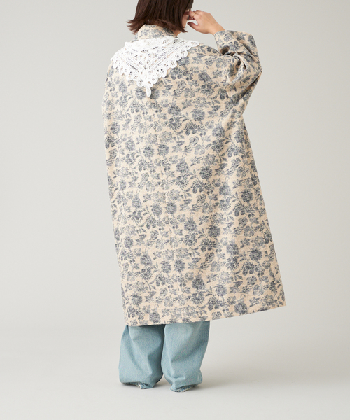 【IENA LA BOUCLE】コットンナイロンタッサーオーバーコート IENA LA BOUCLE】コットンナイロンタッサーオーバーコート