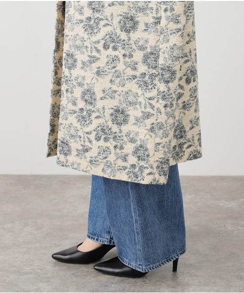 【24時間以内発送】タグ、付属品ありIENA LA BOUCLEオーバーコート IENA LA BOUCLE コート アウター ボタニカルオーバースラン