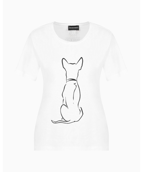 極美品【エンポリオアルマーニ】ロゴ入りホワイト Tシャツ L 現行 極美品✨ エンポリオアルマーニ Tシャツ L相当 エンボス