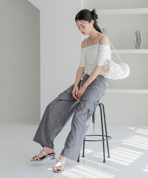 Heather サンダル Wリボンヒールサンダル 321989 レディース