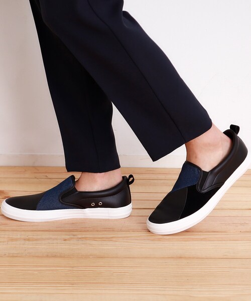 THE SHOP TK シューズ パネル切替スリッポン メンズ : ZOZOTOWN Yahoo 