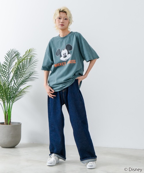 Disney（ディズニー） tシャツ MICKEY MOUSE ミッキーマウスパウダー
