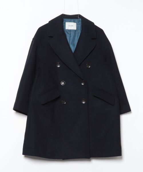 スローブイエナ　Pコート　ネービー SLOBE IENA（スローブイエナ） コート FREE ネイビー レディース