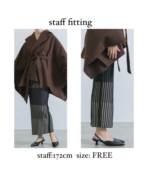 「NEUNA」 ポンチョ FREE ベージュ レディース_画像3