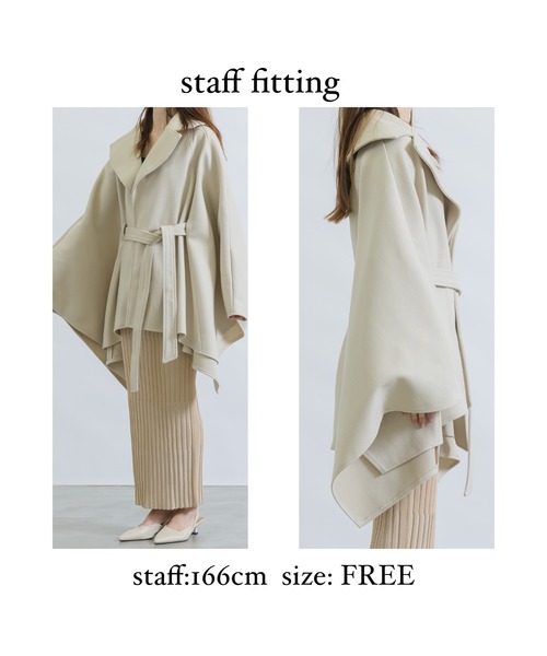 「NEUNA」 ポンチョ FREE ベージュ レディース_画像4