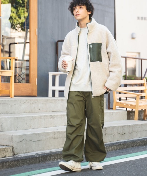 「WEGO」 ブルゾン MEDIUM ベージュ メンズ_画像4