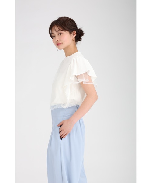 tシャツ ラメチュールフリルスリーブカットソープルオーバー レディース fifth tシャツ チュールフリルTシャツ レディース : ZOZOTOWN