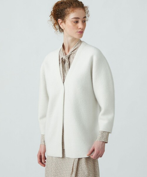 「BALLSEY」 ニットカーディガン S オフホワイト レディース_画像3