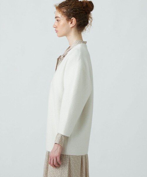 「BALLSEY」 ニットカーディガン S オフホワイト レディース_画像4