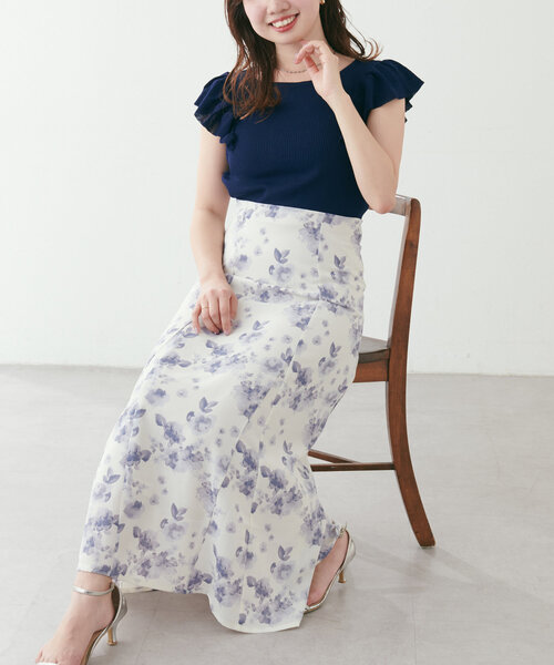 女の子向けプレゼント集結 natural couture ワンピース 「canami」フリル袖ニット ワンピース