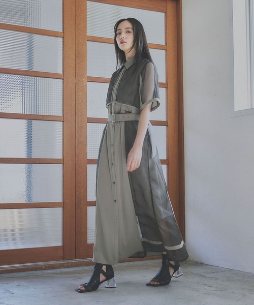 HARE ワンピース HARE｜パイピングシアーワンピース | Rakuten Fashion(楽天