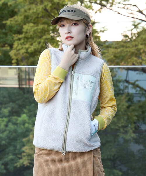 【美品】ビームスゴルフ BEAMS GOLF ゴルフウェア ベスト Lサイズ BEAMS GOLF（ビームス ゴルフ） ベスト MEDIUM ネイビー メンズ