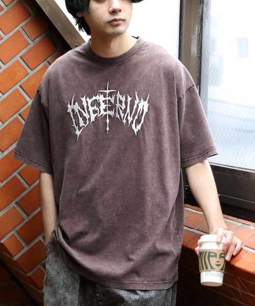8 tシャツ スノーウォッシュ加工刺繍Tシャツ メンズ レディース