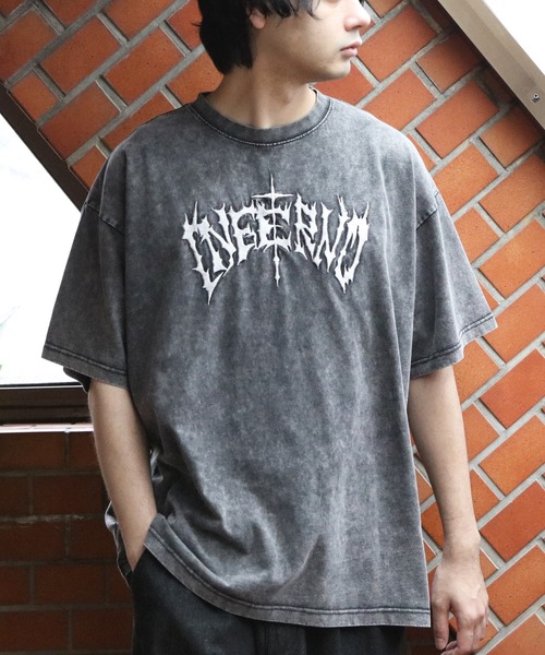 8 tシャツ スノーウォッシュ加工刺繍Tシャツ メンズ レディース