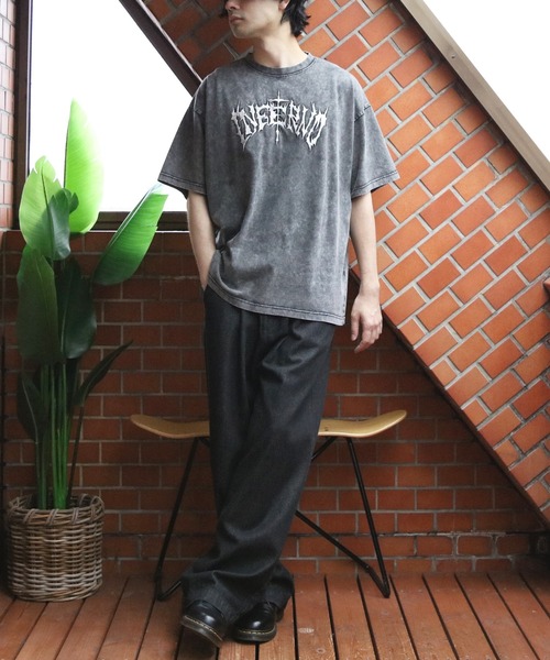 8 tシャツ スノーウォッシュ加工刺繍Tシャツ メンズ レディース