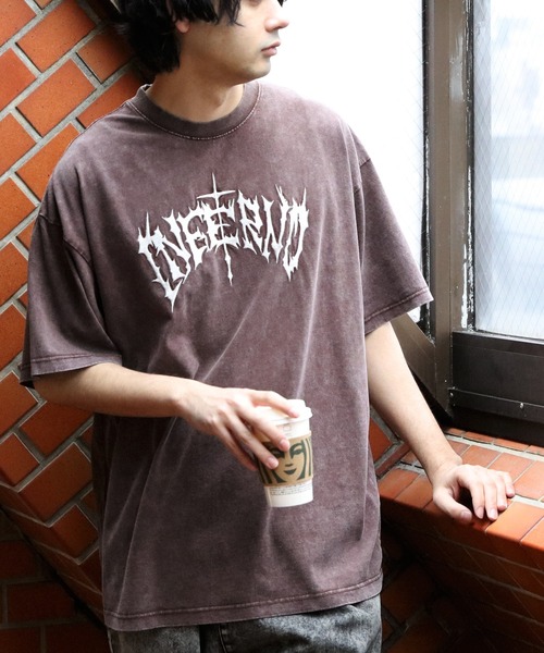 8 tシャツ スノーウォッシュ加工刺繍Tシャツ メンズ レディース