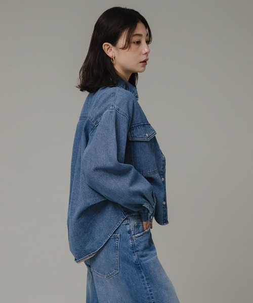 「URBAN RESEARCH Sonny Label」 長袖シャツ FREE ブルー レディース URBAN RESEARCH Sonny Label 「URBAN Label」 長袖シャツ FREE