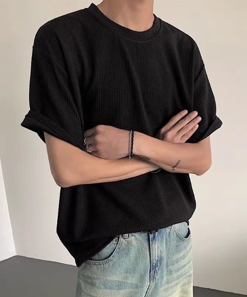 FreeZone tシャツ ポリエステルリブ編みTシャツ メンズ レディース