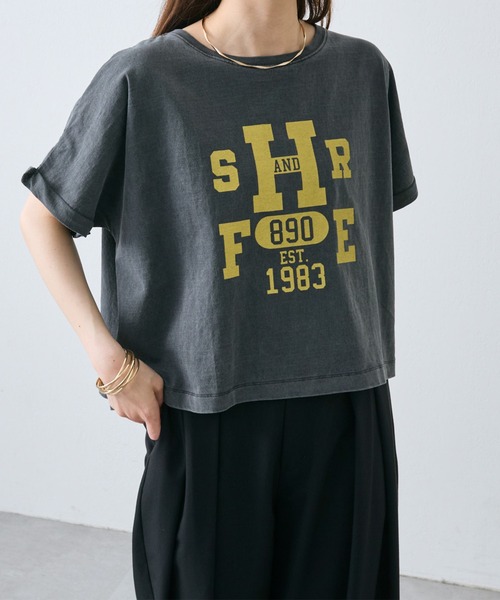 tシャツ カレッジロゴショートＴシャツ レディース