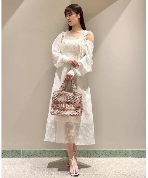 SNIDEL カーディガン バックドロストシアーボレロカーディガン