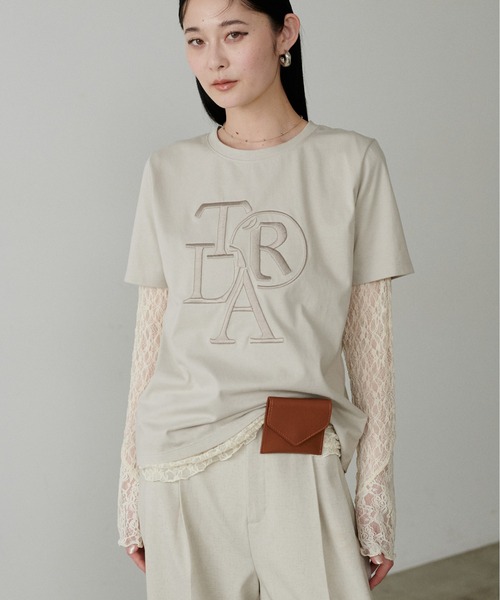 tシャツ 「LARUTA」MIXレース切替プルオーバー レディース LARUTA tシャツ 「LARUTA」MIXレース切替プルオーバー