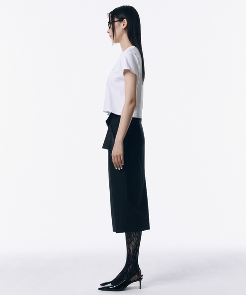 tシャツ PIERCE MINIMUM LOGO TSHIRT/ピアスミニマムロゴTシャツ レディースの画像