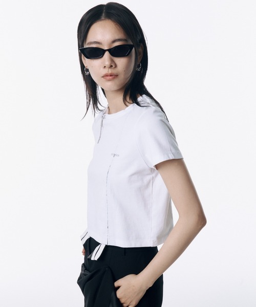 【最終お値下げ】josemoon クロップド ピアスTシャツ josemoon ✴︎ クロップドピアスTシャツ - メルカリ