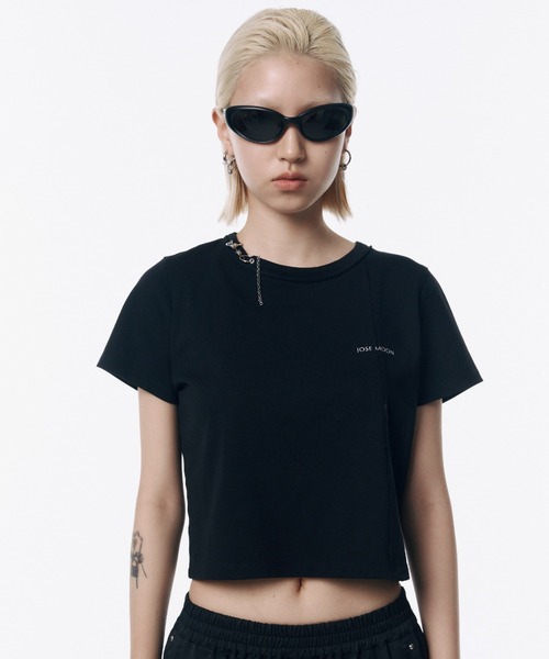 tシャツ TOP OUTLINE MINU JPS レディース JOSE MOON tシャツ PIERCE MINIMUM LOGO TSHIRT/ピアスミニマム