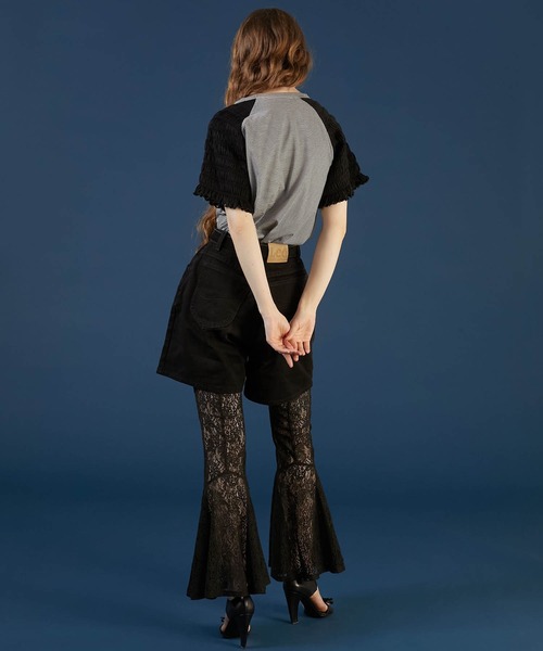 tシャツ 「crinkle crinkle crinkle」shirring border T shirt/シャーリングボーダーTシャツ レディース crinkle tシャツ 「crinkle crinkle」shirring border T shirt