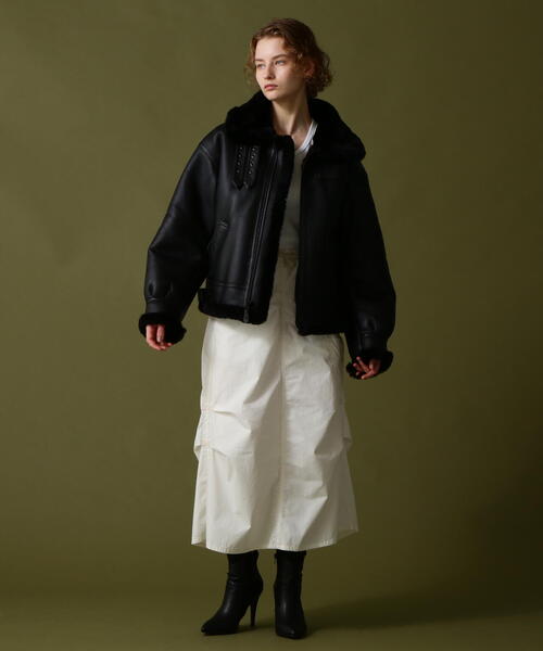 AVIREX（アヴィレックス） ムートンコート ボアコート 「WOMAN」B-3