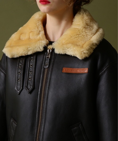 AVIREX（アヴィレックス） ムートンコート ボアコート 「WOMAN」B-3
