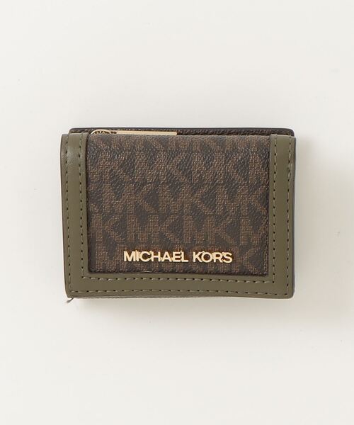 MICHAEL KORS プリントキャンバス ブラウン ウォレット MICHAEL KORS プリントキャンバス ブラウン ウォレット